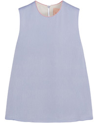 Светло-фиолетовая шелковая блузка от Roksanda