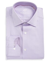 Светло-фиолетовая шелковая классическая рубашка