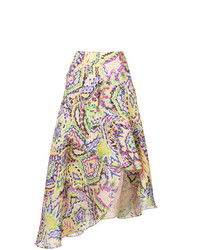 Светло-фиолетовая юбка-миди с принтом от DELPOZO