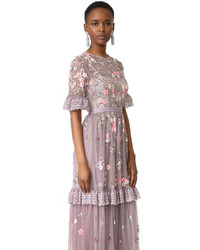 Светло-фиолетовое вечернее платье с пайетками от Needle & Thread
