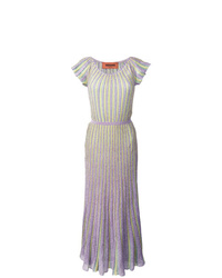 Светло-фиолетовое вязаное вечернее платье от Missoni