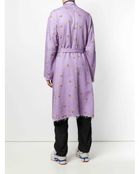 Светло-фиолетовое длинное пальто от Undercover