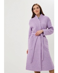 Женское светло-фиолетовое пальто от Rosso Style