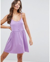Светло-фиолетовое платье-комбинация