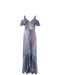 Светло-фиолетовое платье-макси с принтом от Cecilia Prado