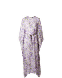 Светло-фиолетовое платье-макси с принтом от Twin-Set