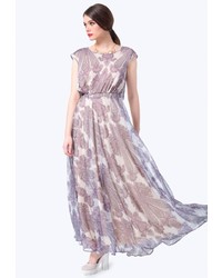 Светло-фиолетовое платье-макси от JN