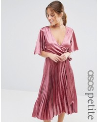 Светло-фиолетовое платье-миди со складками от Asos