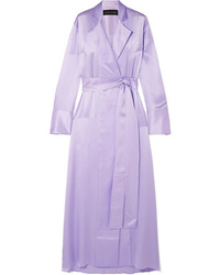 Светло-фиолетовое шелковое платье-макси