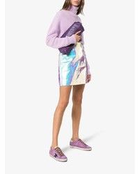 Женские светло-фиолетовые замшевые низкие кеды от Golden Goose Deluxe Brand