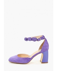 Светло-фиолетовые замшевые туфли от Palazzo D'oro