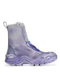 Женские светло-фиолетовые кожаные ботинки на шнуровке от Rombaut