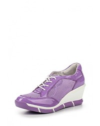 Женские светло-фиолетовые кожаные кеды