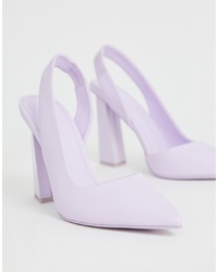 Светло-фиолетовые кожаные туфли от ASOS DESIGN