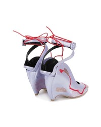 Светло-фиолетовые кожаные туфли от Liudmila