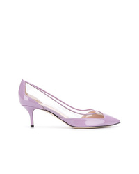 Светло-фиолетовые кожаные туфли от Pollini