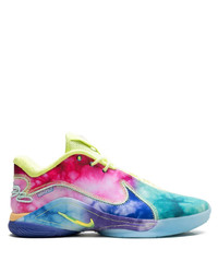 Светло-фиолетовые низкие кеды c принтом тай-дай