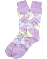 Светло-фиолетовые носки с принтом