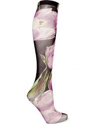Женские светло-фиолетовые носки с принтом от Dolce & Gabbana