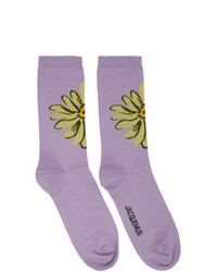 Мужские светло-фиолетовые носки с принтом от Jacquemus