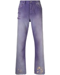 Мужские светло-фиолетовые рваные джинсы от purple brand