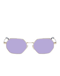 Мужские светло-фиолетовые солнцезащитные очки от Versace