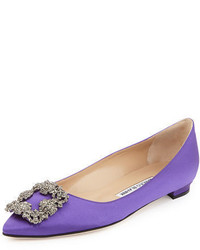Светло-фиолетовые туфли на плоской подошве