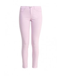 Светло-фиолетовые узкие брюки