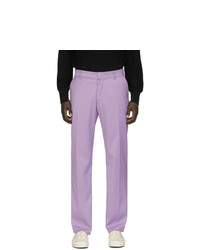 Светло-фиолетовые шерстяные брюки чинос от Noon Goons