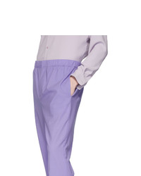 Светло-фиолетовые шерстяные брюки чинос от Tibi