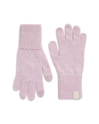 Светло-фиолетовые шерстяные перчатки