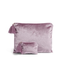 Светло-фиолетовый бархатный клатч