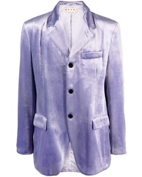 Мужской светло-фиолетовый бархатный пиджак от Marni
