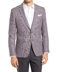 Светло-фиолетовый вязаный пиджак