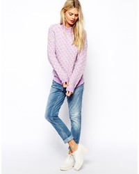 Светло-фиолетовый вязаный свободный свитер от Asos