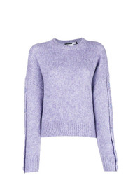 Светло-фиолетовый вязаный свободный свитер от Sport Max Code