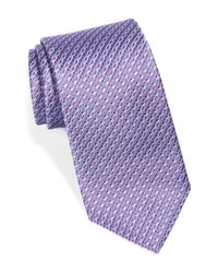 Светло-фиолетовый галстук в горошек