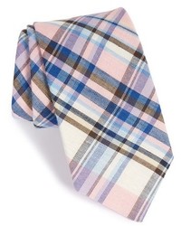 Светло-фиолетовый галстук в шотландскую клетку