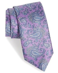Светло-фиолетовый галстук с "огурцами"
