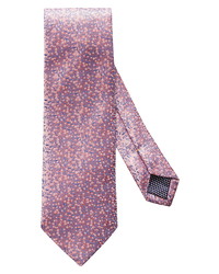 Светло-фиолетовый галстук с цветочным принтом