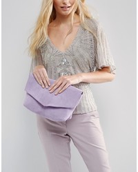 Светло-фиолетовый замшевый клатч от Asos