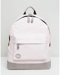 Светло-фиолетовый замшевый рюкзак с принтом