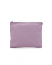 Светло-фиолетовый кожаный клатч от Baggu