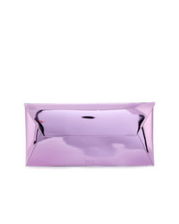 Светло-фиолетовый кожаный клатч от MM6 MAISON MARGIELA