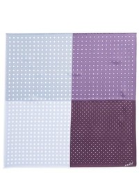 Светло-фиолетовый нагрудный платок в горошек