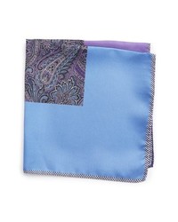Светло-фиолетовый нагрудный платок с "огурцами"
