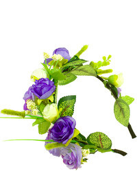 Светло-фиолетовый ободок/повязка с цветочным принтом