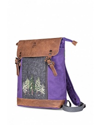 Женский светло-фиолетовый рюкзак из плотной ткани с принтом от Ginger Bird