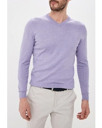 Мужской светло-фиолетовый свитер с v-образным вырезом от Kensington Eastside