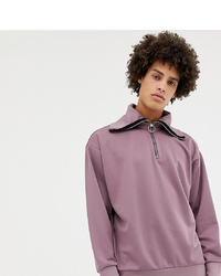 Мужской светло-фиолетовый свитер с воротником на молнии от Noak